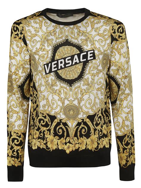 versace versus pulli weiß|versace logo sweater.